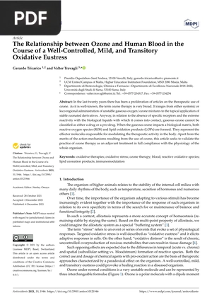 The Relationship between Ozone and Human Blood in the Course of a Well-Controlled, Mild, and Transitory Oxidative Eustress