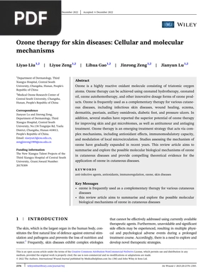 Ozone therapy for skin diseases - Cellular and molecular mechanisms (Article)