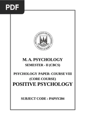 Positive Psychology