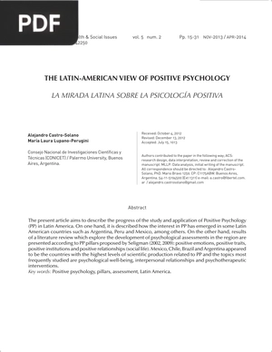 The latin-american view of positive psychology