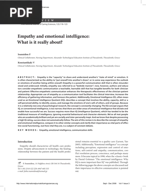 Empathy and emotional intelligence - What is it really about (Article)