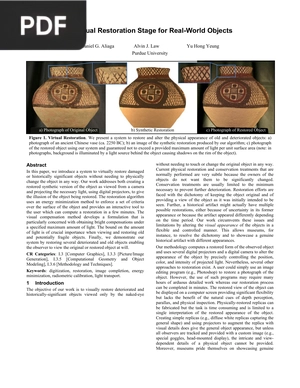 A Virtual Restoration Stage for Real-World Objects