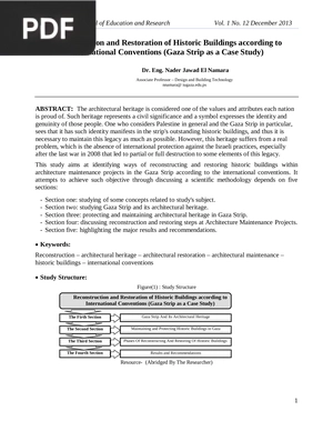 Reconstruction and Restoration of Historic Buildings according to International Conventions