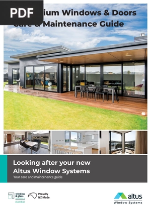 Aluminium Windows & Doors. Care & Maintenance Guide
