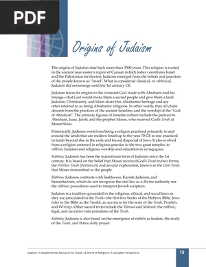 Origins of Judaism (Article)