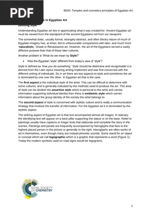 Principles of Style in Egyptian Art (Article)