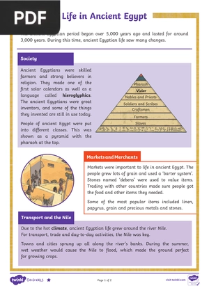 Life in Ancient Egypt