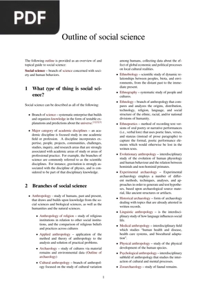 Outline of social science