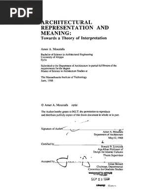 Architectural representation and meaning: Towards a theory of interpretation