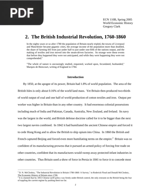 The British Industrial Revolution, 1760-1860