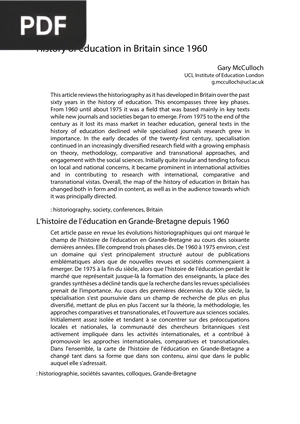 History of education in Britain since 1960