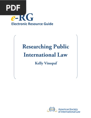 Researching Public International Law