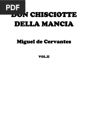 Don Chisciotte della Mancia (Don Quixote)