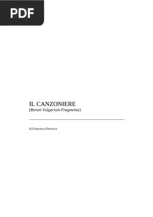 Il Canzoniere (Song Book)