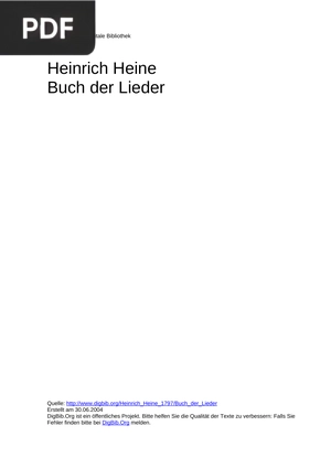 Buch der Lieder (Book of Songs)