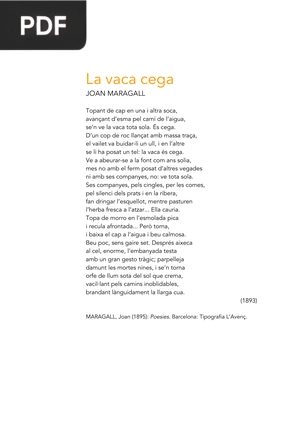 La vaca cega (The cow gone blind)