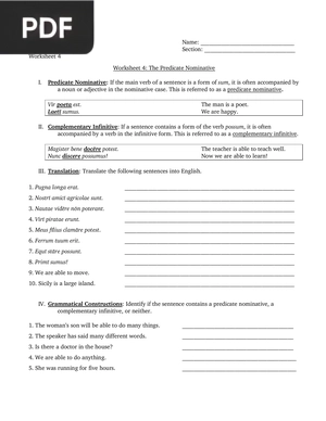 Predicate Nominative