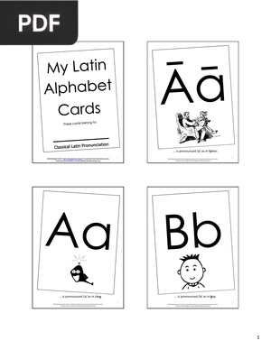 My Latin Alphabet Cards