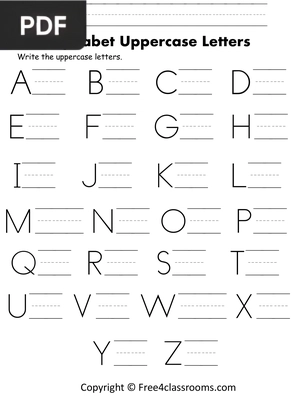 Alphabet Uppercase Letters