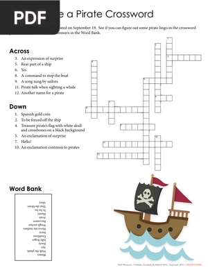 Talk Like a Pirate Crossword