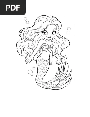 Mermaid Coloring Pages For Kids And Adults