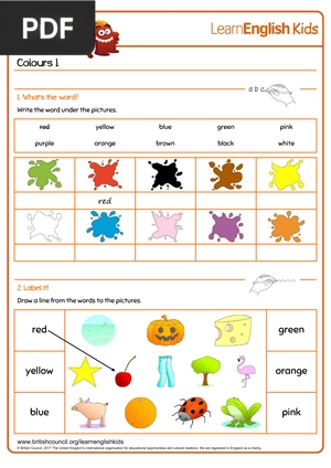 Worksheets colours
