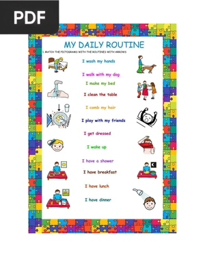 My daily routine with pictograms