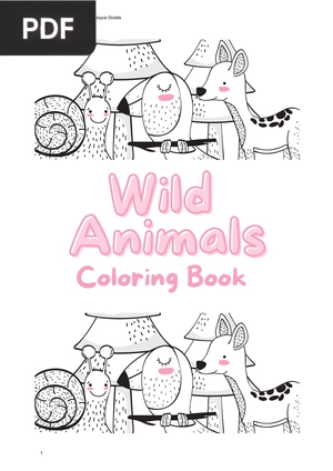 Coloring Book Wild Animals