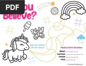 Do you believe - Unicorn Acitivity