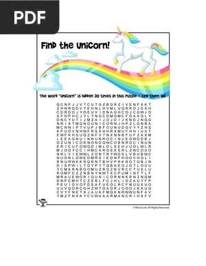 Unicorn Activity Pages