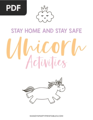 Stay at Home Activities - Unicorn activities
