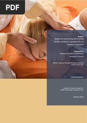 Shiatsu for preventing and treating health conditions: a protocol for an evidence evaluation