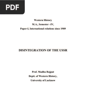 Disintegration of the USSR