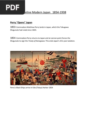 Timeline Modern Japan 1854-1938