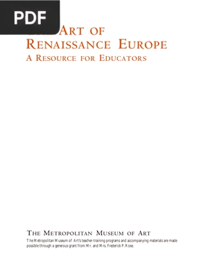 The art of Renaissance Europe: Resource for Educators