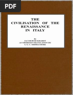 The Civilisation of the Renaissance in Italy