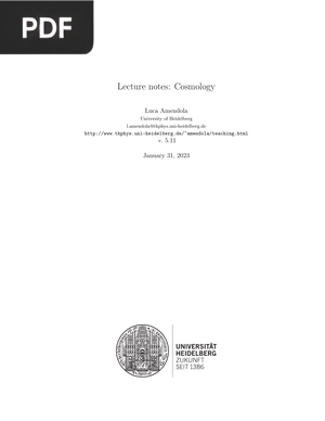 Lecture notes: Cosmology