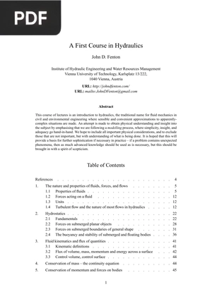 A First Course in Hydraulics