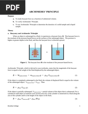 Archimedes’ Principle