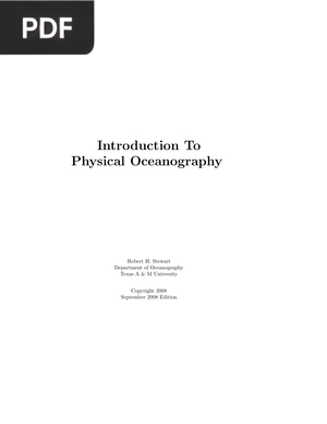 Introduction to Physical Oceanography