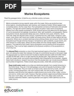 Marine Ecosystems