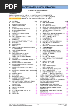 2023 Formula one sporting regulations