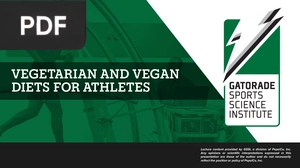 Vegetarian and vegan diets for athletes