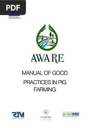 Manual of good practices in pig farming