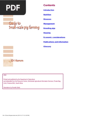 Guide to Small-scale pig farming