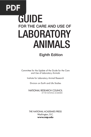 Guide for the Care and Use of Laboratory Animals