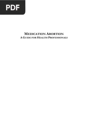 Medication abortion, A guide for health professionals