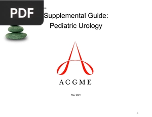 Supplemental Guide: Pediatric Urology