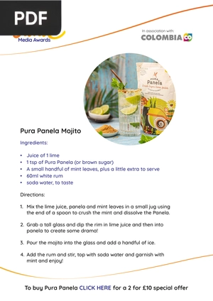 Panela Mojito & Guacamole with Plantains