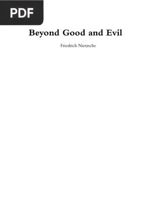 Beyond Good and Evil
